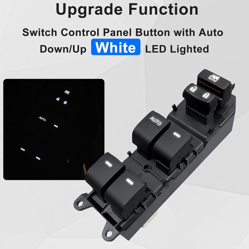 BELGEMAY White Backlit Driver Window Switch for 2007-2012 Toyota RAV4 (OE#84820-12520) - Direct Plug & Play Upgrade Kit with Pry Tool, No Modifications Needed - Image 3